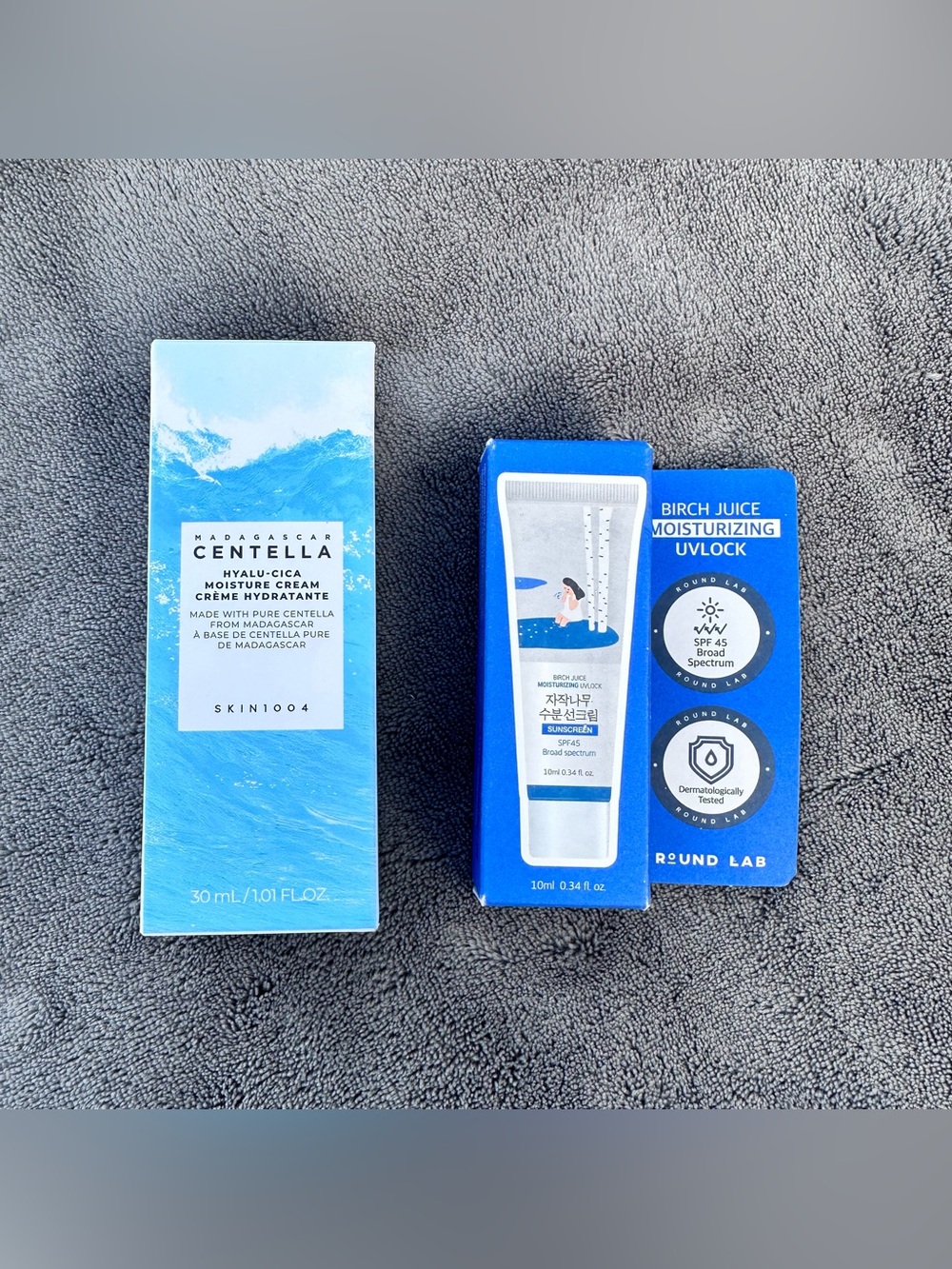 NWT K-beauty Mini Travel Size Bundle  Skin1004 Moisturizer + Round Lab Sunscreen